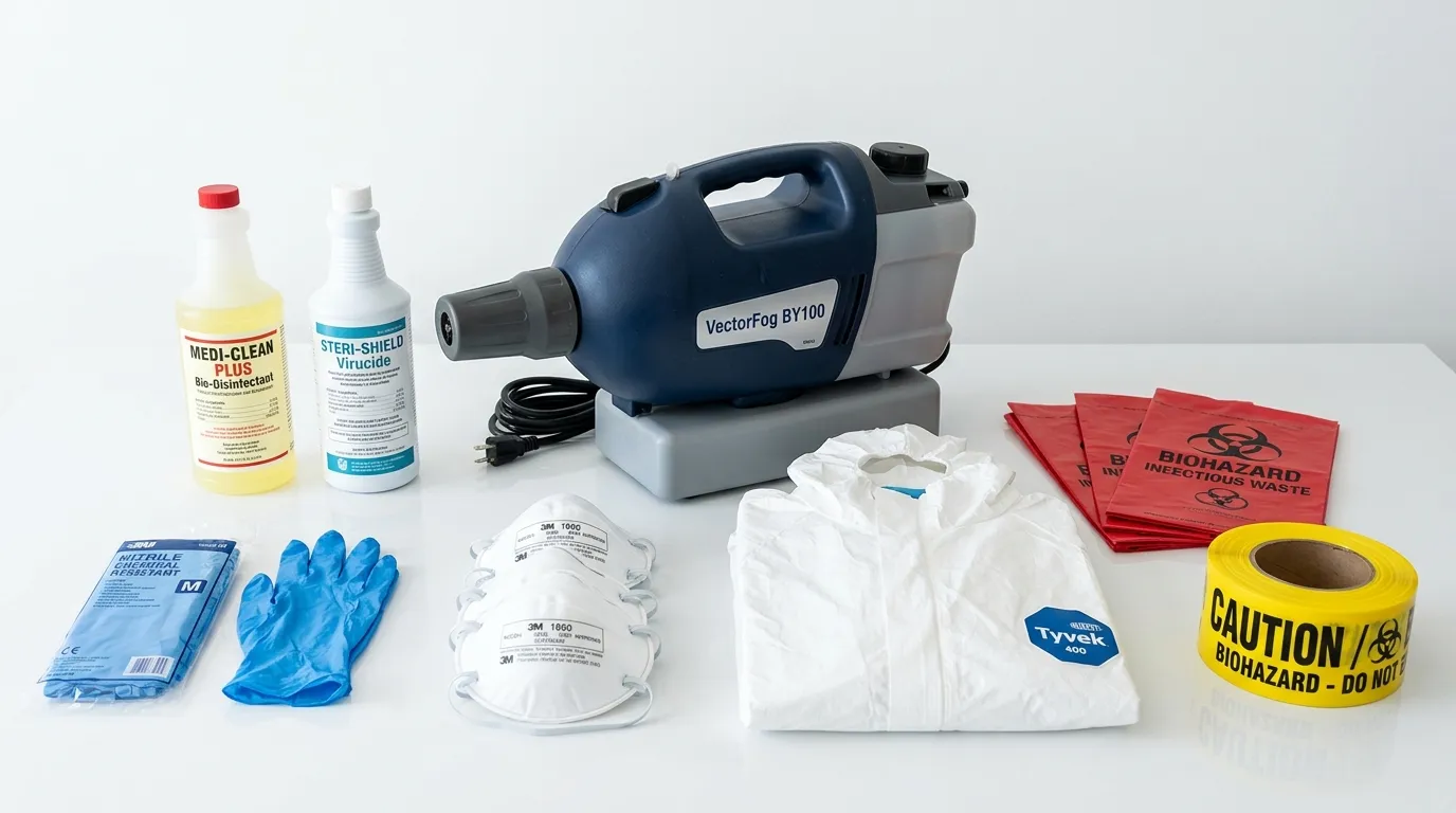 Professional biohazard remediation crew working in West Concord